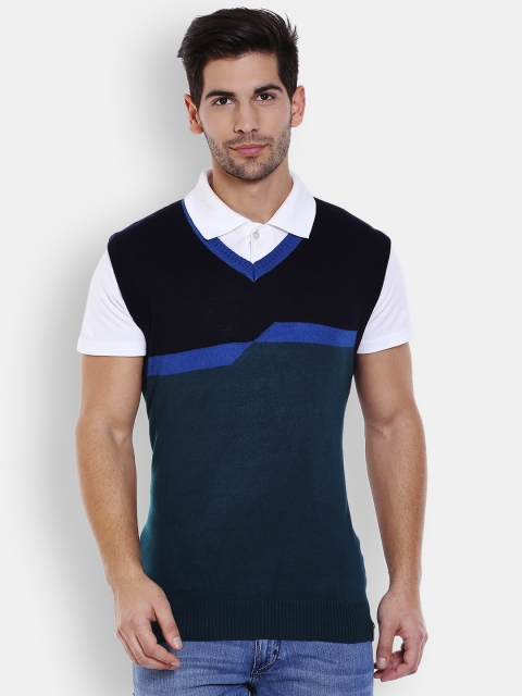 

Peter England Casuals Men Black Solid Sweater