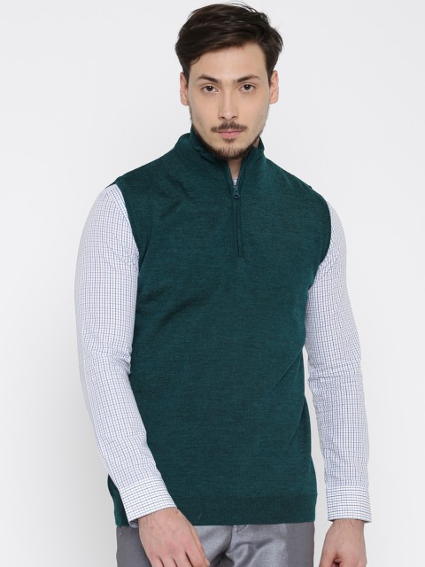 

Peter England Teal Blue Sweater Vest