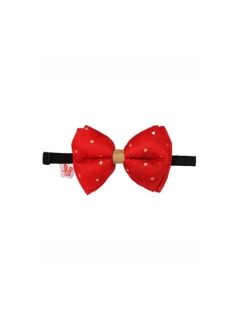 

LANA PAWS Red & Gold-Coloured Printed Cotton Dog Bow Tie