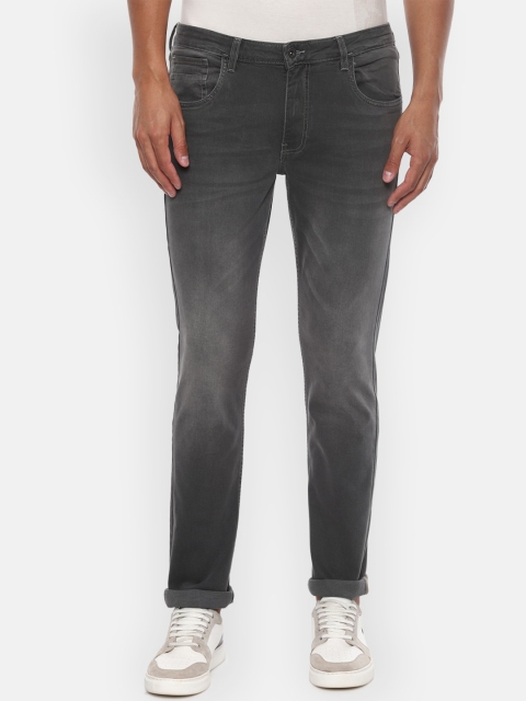

VAN HEUSEN DENIM LABS Men Grey Slim Fit Heavy Fade Stretchable Jeans