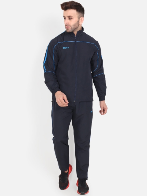 

VEGA Men Blue Solid Regular Rapid Dry Anti Static Sports Track Suit