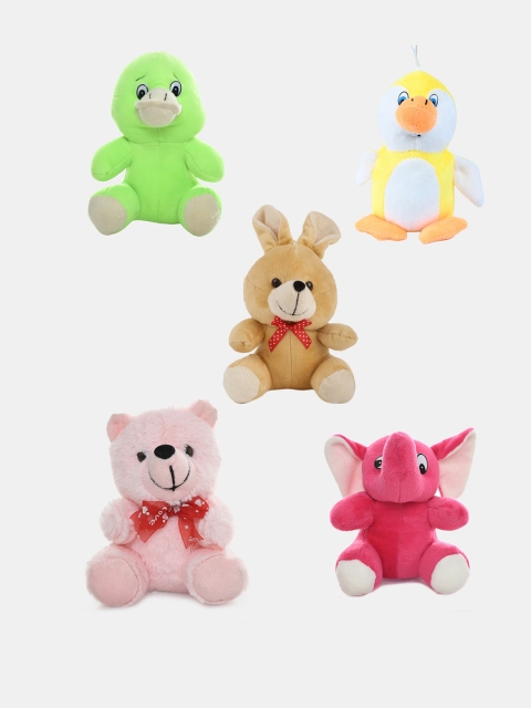 

DukieKooky Kids Pack of 5 Soft Toys, Pink