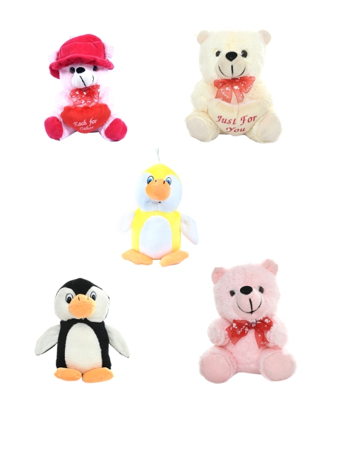 

DukieKooky Kids Set Of 5 Polyester Soft Plushy Toys, Yellow