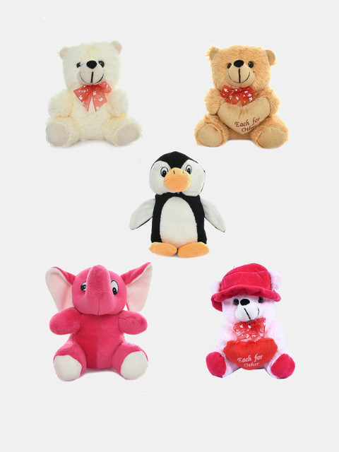 

DukieKooky Kids Set of 5 Multicoloured Soft Toys, Multi