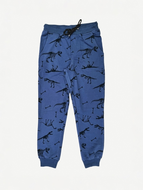 

Alan Jones Boys Blue & Black Printed Joggers