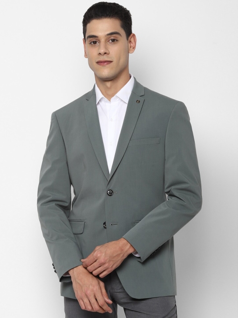 

Allen Solly Men Grey Solid Slim-Fit Single-Breasted Formal Blazer