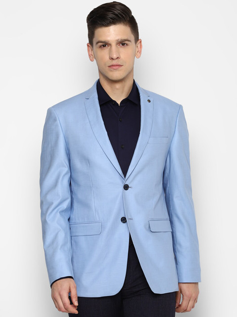 

Allen Solly Men Blue Solid Slim-Fit Single-Breasted Formal Blazer