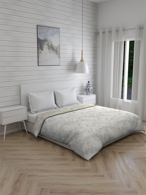 

Boutique Living India Beige & White Floral AC Room 120 GSM Double Bed Comforter