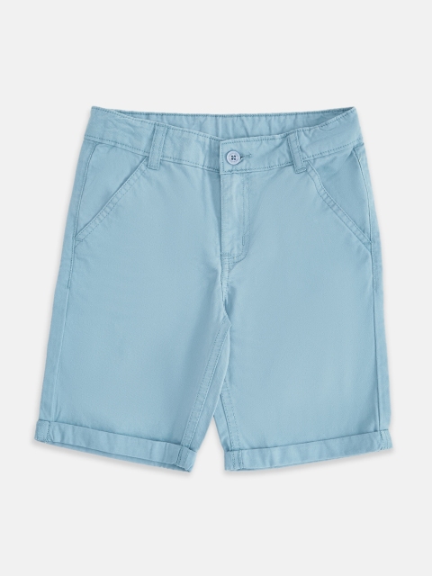 

Pantaloons Junior Boys Blue Regular Pure Cotton Shorts