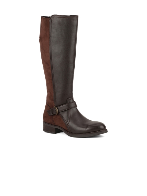 

Bruno Manetti Women Brown Leather Flat Boots