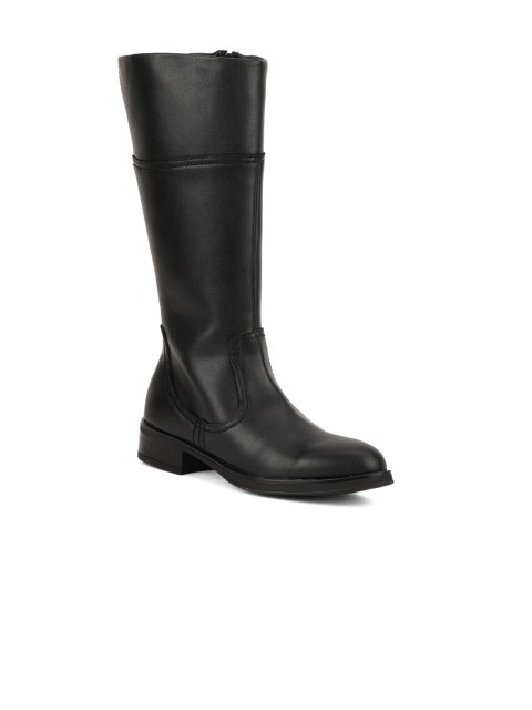 

Bruno Manetti Women Black Leather Flat Boots