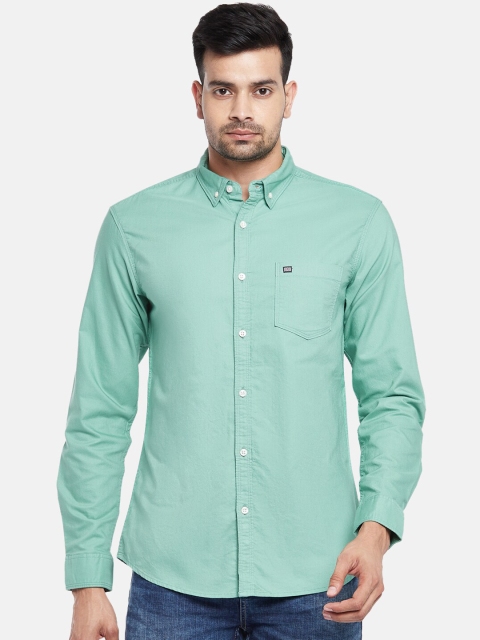 

BYFORD by Pantaloons Men Green Slim Fit Casual Shirt