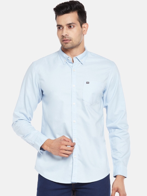 

BYFORD by Pantaloons Men Blue Slim Fit Opaque Casual Shirt