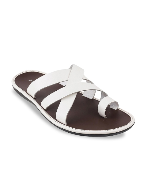 

Metro Men White & Brown Comfort Sandals