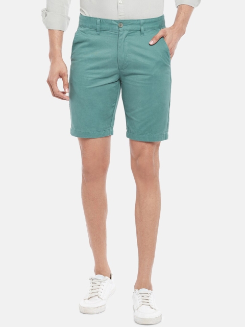 BYFORD by Pantaloons Men Green Slim Fit Low-Rise Chino Shorts