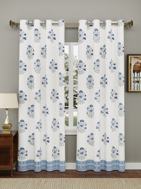 

Gulaab Jaipur Blue & White Ethnic Motifs Door Curtain