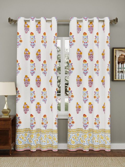 

Gulaab Jaipur Blue & White Ethnic Motifs Door Curtain