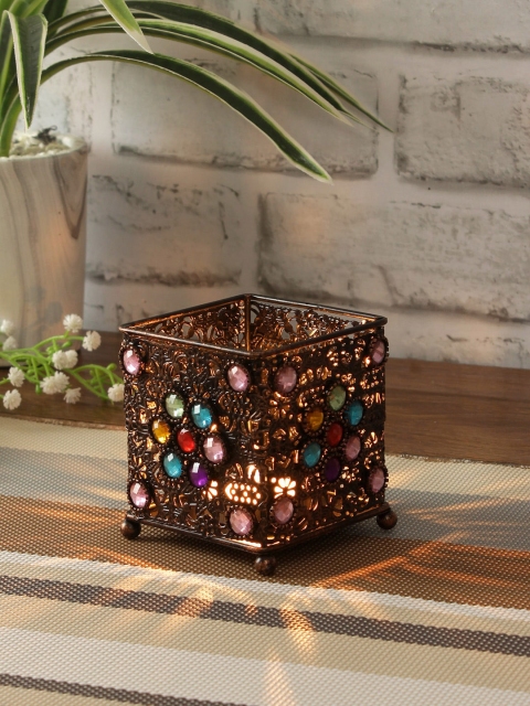 

Aapno Rajasthan Brown & Pink Turkey Style Tea Light Holder