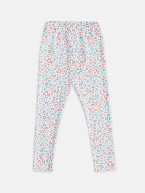 

Pantaloons Junior Girls Off White & Red Printed Ankle-Length Leggings