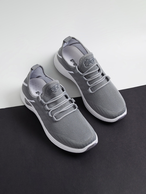 

Ginger by Lifestyle Women Grey Woven Design Sneakers