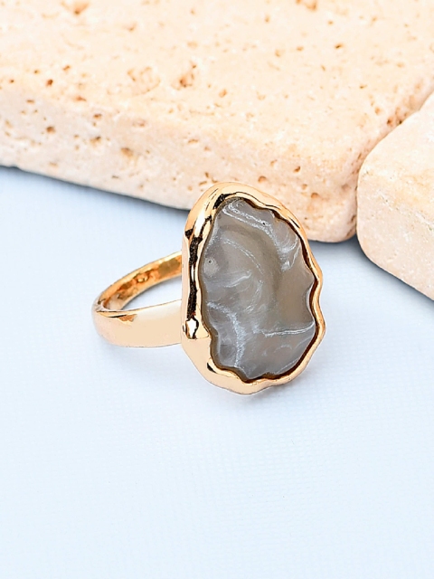 

Accessorize Gold Toned Grey Encased Stone Ring