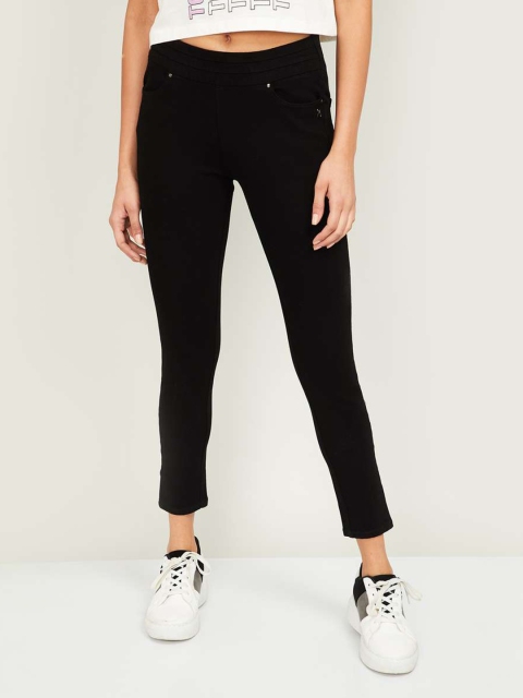 

Xpose Women Black Solid Power-Fit Denim Jeggings