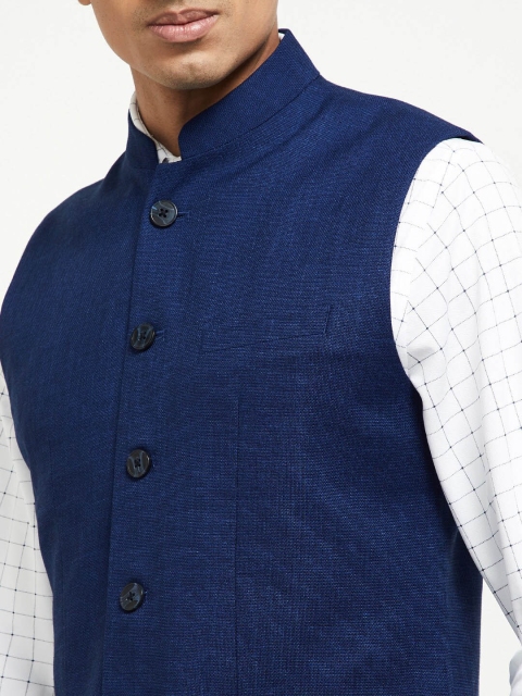 

max Men Blue Lightweight Tailored Jacket