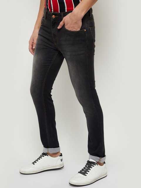 

max Men Black Low Distress Light Fade Jeans