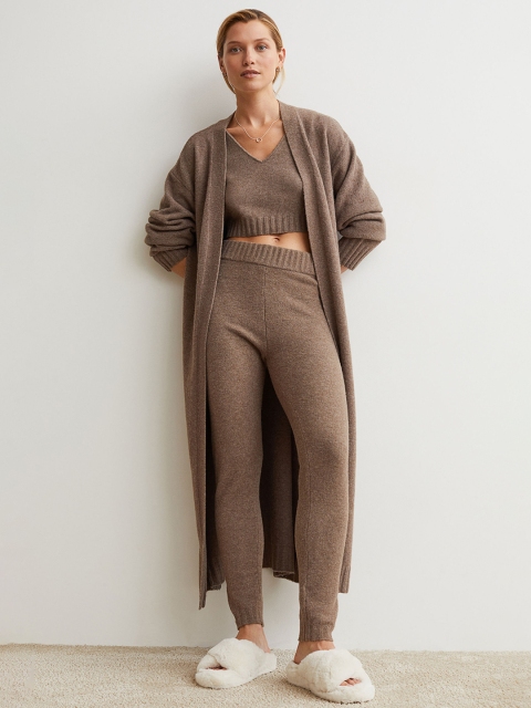 

H&M Woman Beige Brown Long cardigan