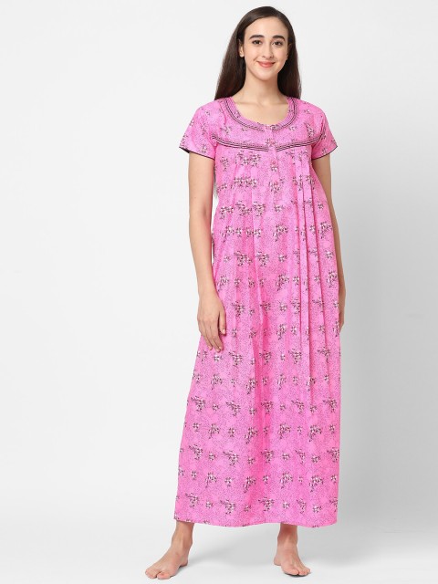

Sweet Dreams Pink Printed Maxi Nightdress
