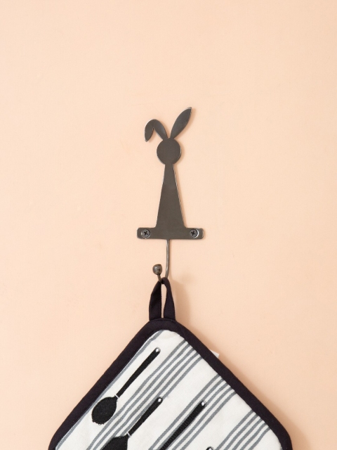 

ellementry Black Metal Rabbit Wall Hook