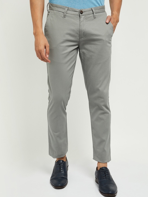 

max Men Grey Chinos Trousers