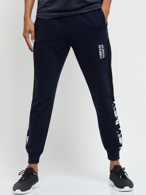 

max Men Navy Blue Joggers Trousers