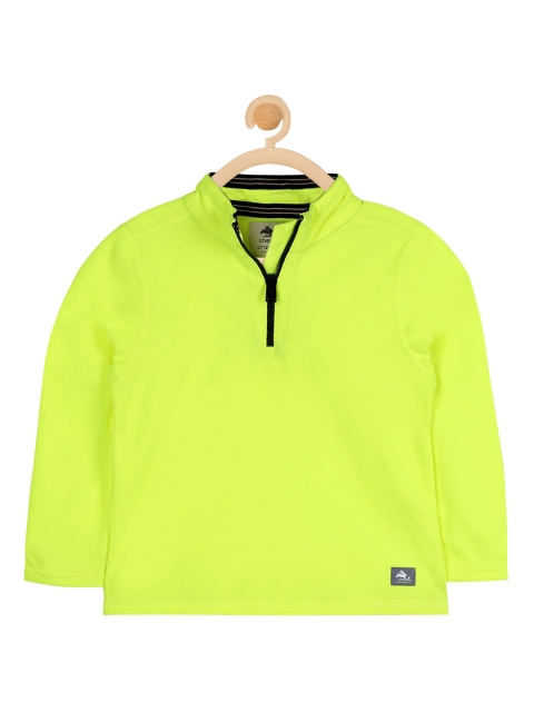 

Cherry Crumble Boys Fluorescent Green Half-Zip Sweatshirt