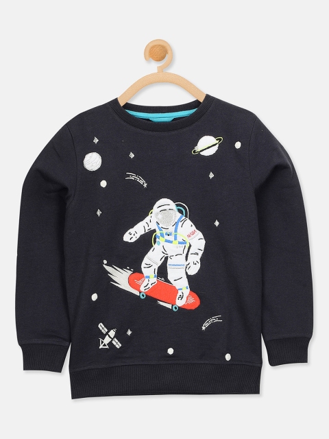 

Cherry Crumble Unisex Kids Black Printed Sweatshirt