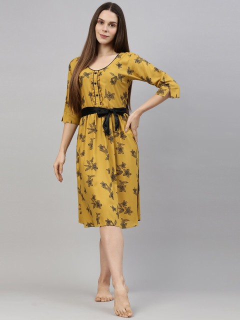 

GOLDSTROMS Yellow Printed Nightdress