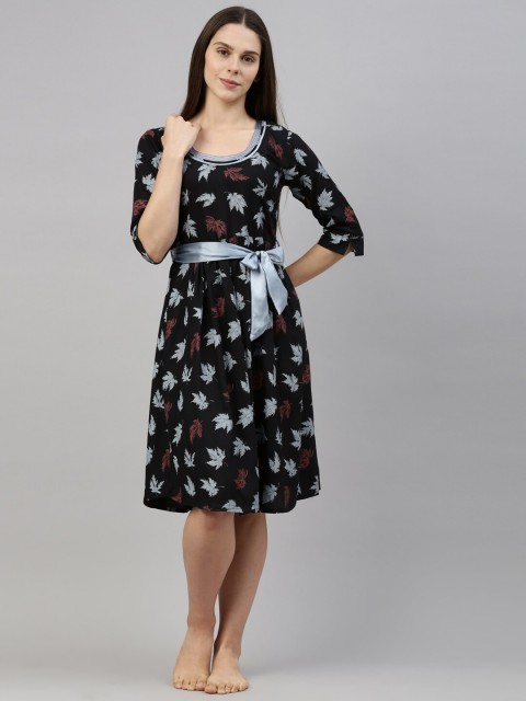 

GOLDSTROMS Black Printed Nightdress