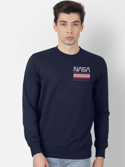

Free Authority Nasa Featured Men Navy Blue Printed Sweatshirt