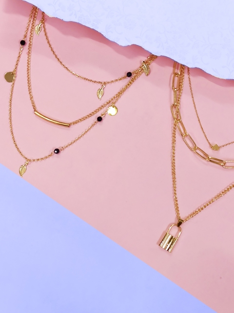 

OOMPH Set of 2 Gold-Toned Layered Necklace