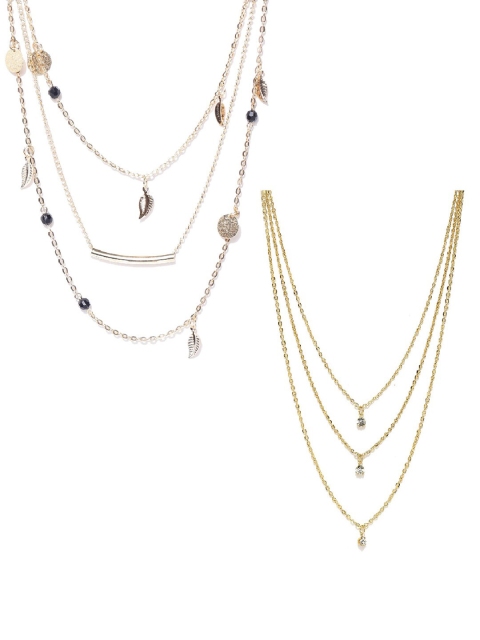 

OOMPH Set of 2 Gold-Toned Layered Necklace
