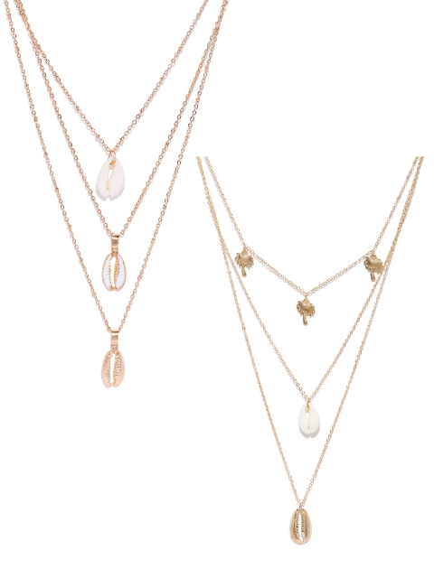 

OOMPH Set of 2 Gold-Toned Layered Necklace