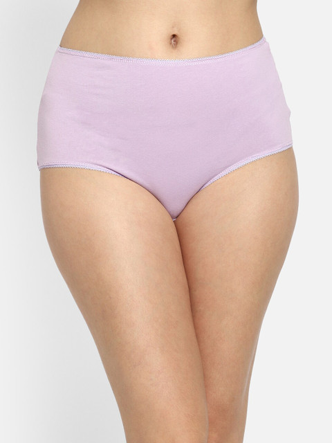 

Clovia Women Lavender-Coloured Solid Cotton Hipster Briefs