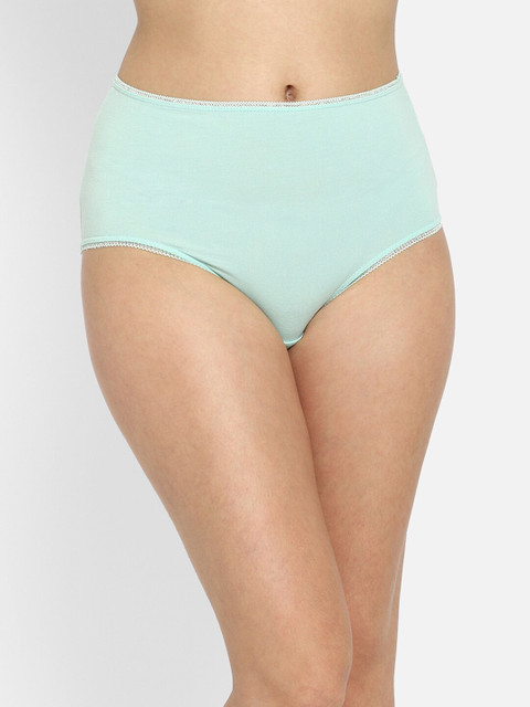 

Clovia Women Light Green Solid Cotton Hipster Brief