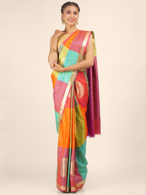 

Hastakala Multicolour Woven Designed Pure Silk Saree, Multi
