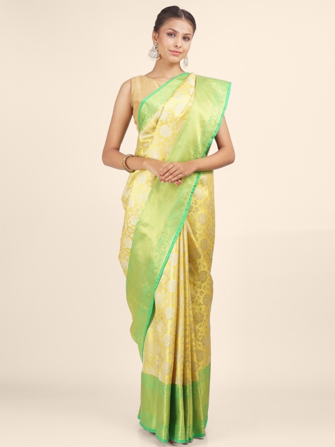 

Hastakala Yellow & Green Woven Design Tissue Kanjeevaram Saree