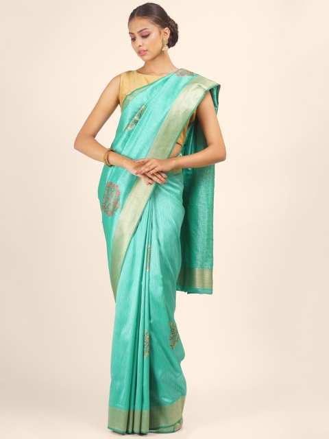 

Hastakala Green & Red Woven Design Art Silk Saree