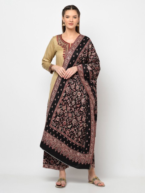 

Safaa Brown & Black Woven Design Viscose Rayon Unstitched Dress Material