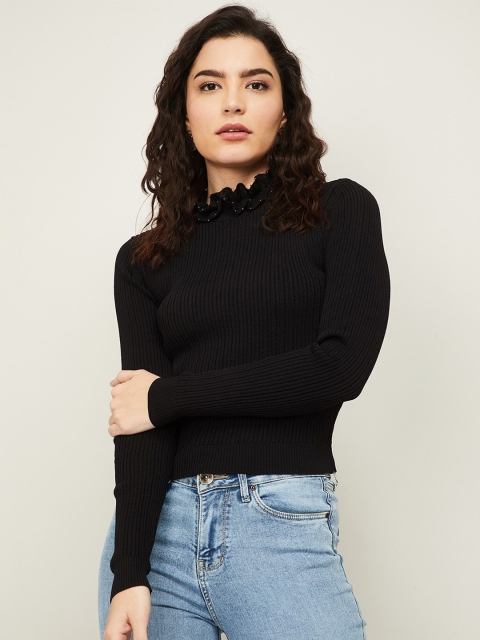 

Ginger by Lifestyle Black Fitted Top