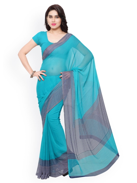 

Vaamsi Blue Chiffon Printed Saree