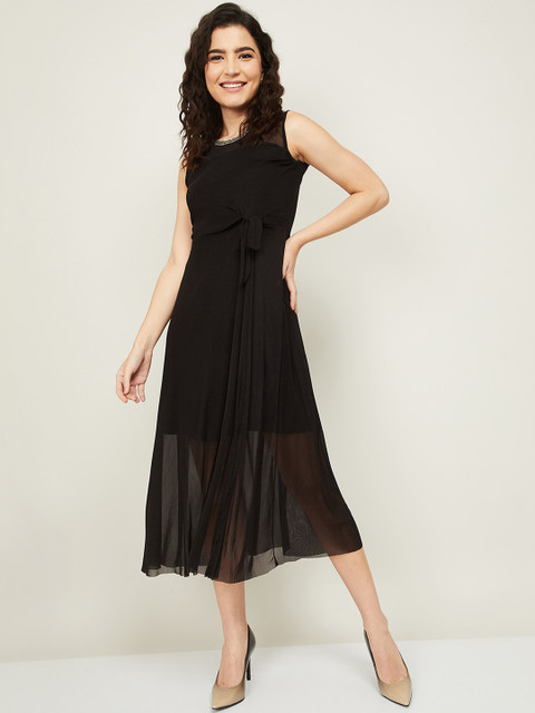 

CODE by Lifestyle Black A-Line Midi Dress